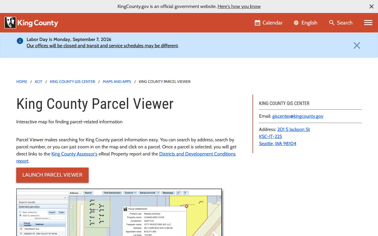 Union Hill-Novelty Hill street directory King County Parcel Viewer