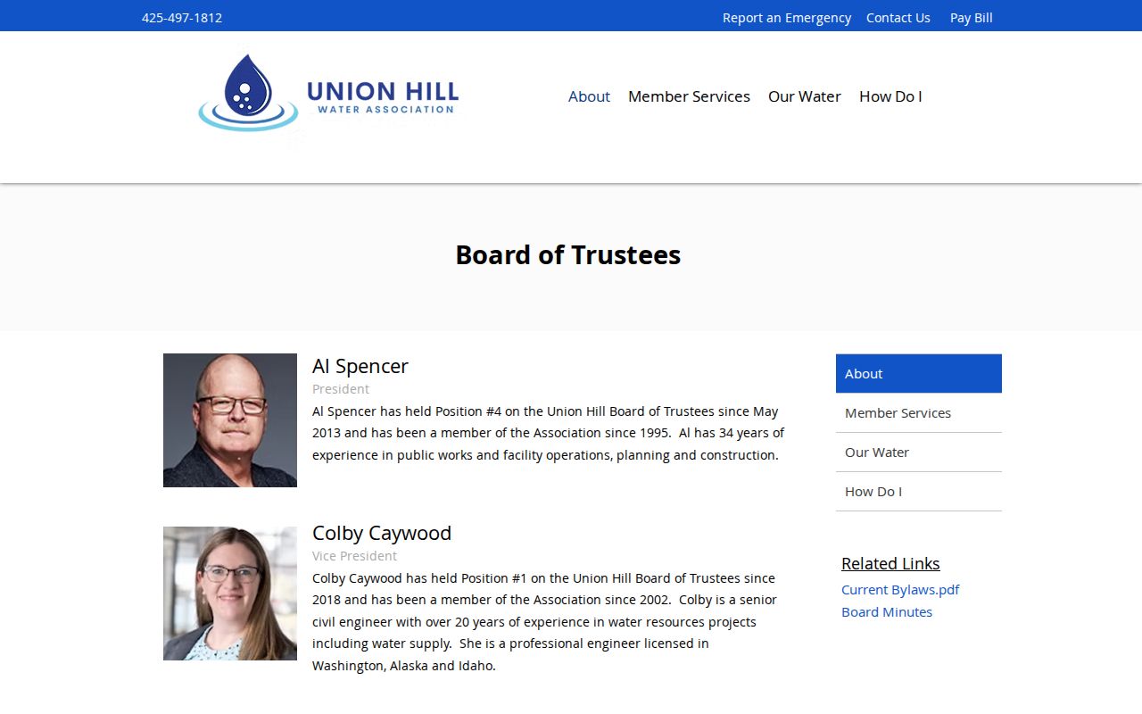 Union Hill-Novelty Hill neighbors and Union Hill Water Association civic contacts
